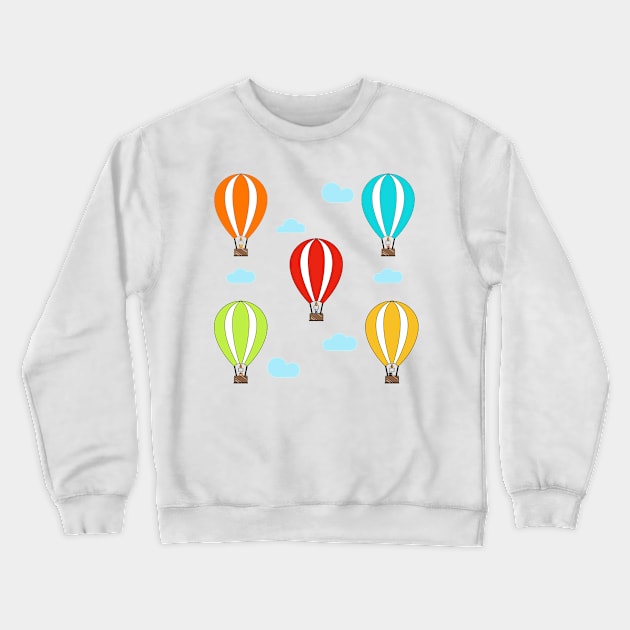 Animals in Hot Air Balloons Crewneck Sweatshirt by ACircusofLight